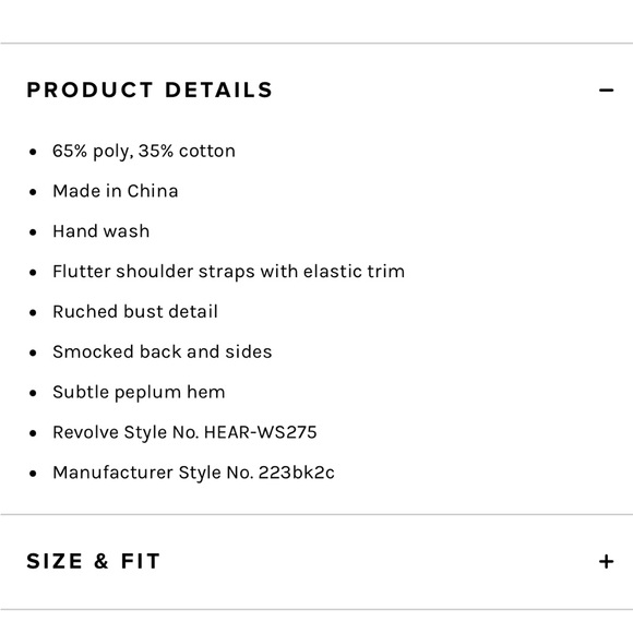 Heartloom (Revolve) Jacey Top in Maize (blue/yellow), ruffled straps, Size M - Picture 4 of 6